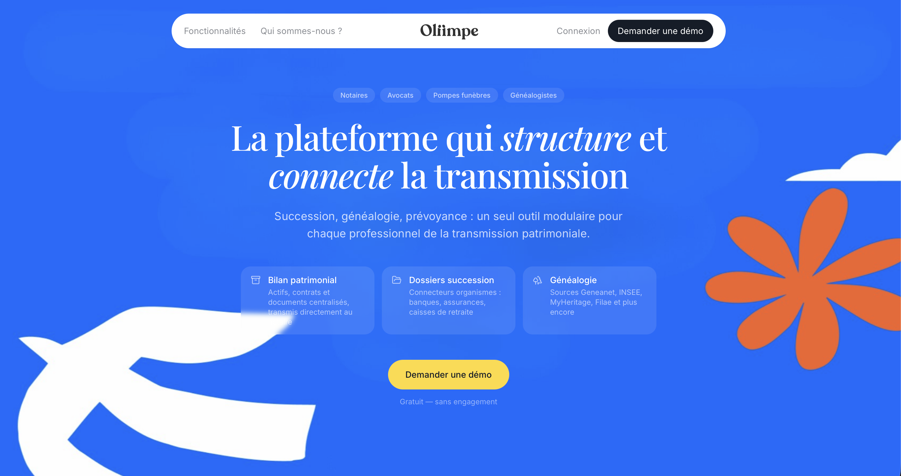 Page d'accueil d'Oliimpe